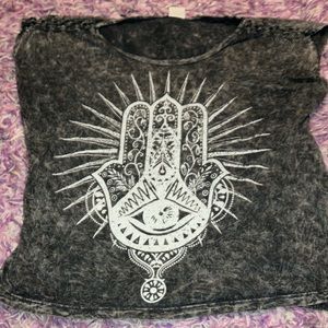 Grey hamsa hand shirt